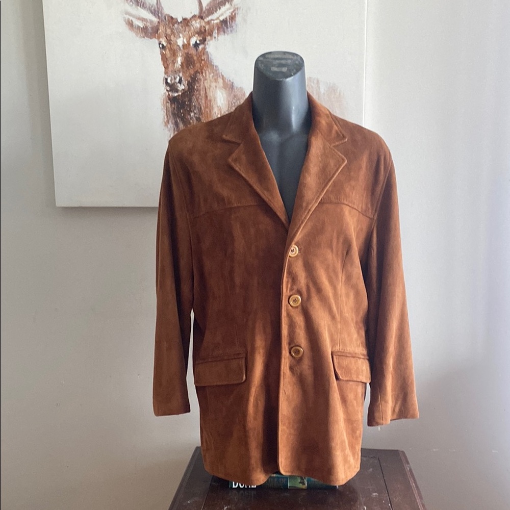 Vintage DIMITRI Brown Suede Men's Jacket Made in Canada XL